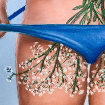 Dibujo titulada "First date - drawin…" por Elena Polak, Obra de arte original, Pastel