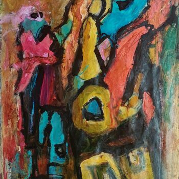 Painting titled "Frog" by Catali, Original Artwork, Ink