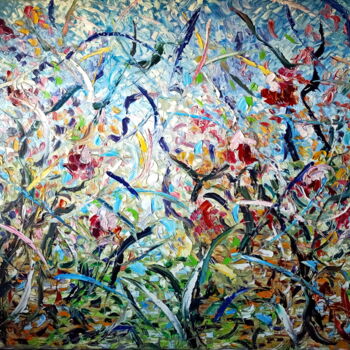 「Sussurri Tra i rami」というタイトルの絵画 Puliaficoによって, オリジナルのアートワーク, オイル