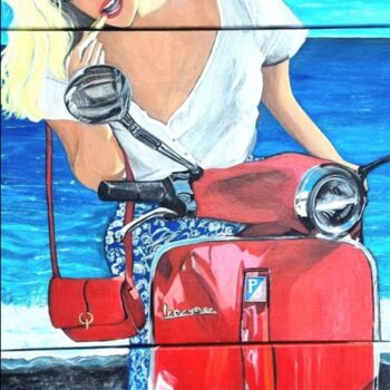 Peinture intitulée "GOOD BYE ! Tryptique" par Florence Giraud, Œuvre d'art originale, Acrylique Monté sur Autre panneau rigi…