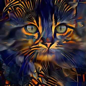 Digital Arts με τίτλο "Monette, cat" από L.Roche, Αυθεντικά έργα τέχνης, 2D ψηφιακή εργασία