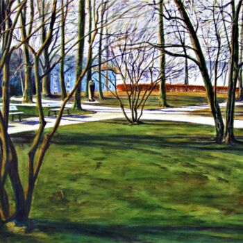 Painting titled "Schrevenpark 41, Ki…" by Rüdiger Eggers, Original Artwork, Watercolor