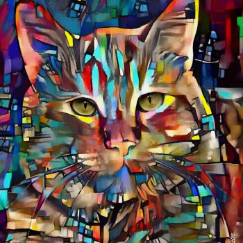 「Barako, cat」というタイトルのデジタルアーツ L.Rocheによって, オリジナルのアートワーク, 2Dデジタルワーク