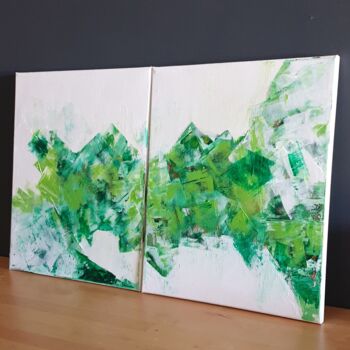 绘画 标题为“Fragments - Collisi…” 由Julie Verhague, 原创艺术品, 丙烯 安装在木质担架架上