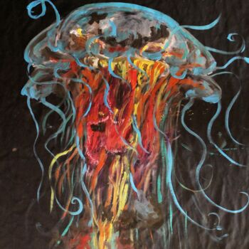 Drawing titled "Deniz anası 1" by Esra Nişancı, Original Artwork, Acrylic
