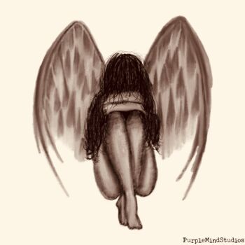 Artes digitais intitulada "Weeping Angel Versi…" por Purplemindstudios, Obras de arte originais, Pintura digital