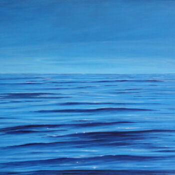 Pittura intitolato ""Ondes marines" pei…" da David Quant, Opera d'arte originale, Acrilico
