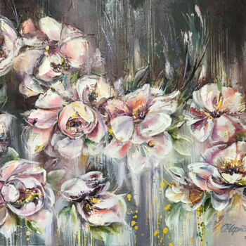 Pintura intitulada "Orchids. Delight" por Olga Chernova, Obras de arte originais, Óleo Montado em Armação em madeira