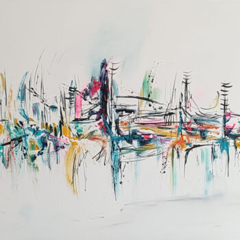 Peinture intitulée "La belle époque - P…" par Âme Sauvage, Œuvre d'art originale, Acrylique Monté sur Châssis en bois