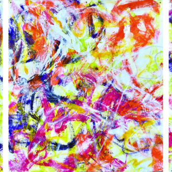 Malerei mit dem Titel "In A Mess" von Andreas Angleitner, Original-Kunstwerk, Acryl