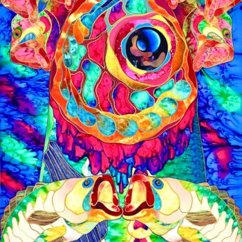 纺织艺术 标题为“Rare fish” 由Kostyantin Malginov, 原创艺术品, 挂毯