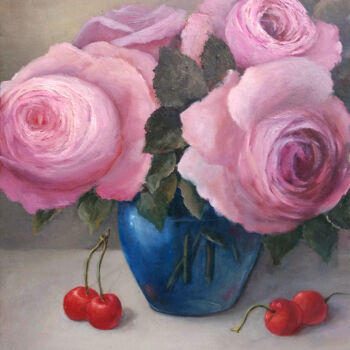 「Pink mood」というタイトルの絵画 Tamara Rozinskayによって, オリジナルのアートワーク, オイル