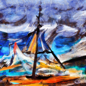 Arte digitale intitolato "Bad weather conditi…" da Bachir Reddioui, Opera d'arte originale, Pittura digitale