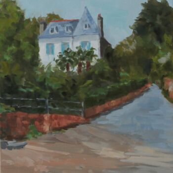 Peinture intitulée "Chez Georges( La Ma…" par Chéker, Œuvre d'art originale, Huile Monté sur Châssis en bois