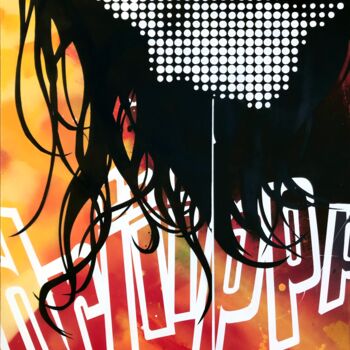 Painting titled "driiippp…" by Mach-One, Original Artwork, Spray paint Mounted on Wood Stretcher frame