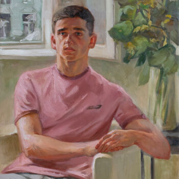Painting titled "Portrait of Andrew." by Sergey Sovkov, Original Artwork, Oil