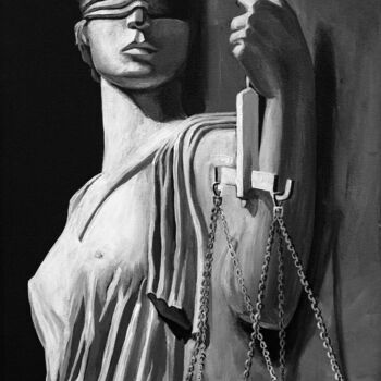 Pittura intitolato "Themis" da Natasha Sokolnikova, Opera d'arte originale, Acrilico Montato su Telaio per barella in legno