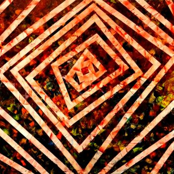 「Confined」というタイトルの絵画 Fatima Sardinhaによって, オリジナルのアートワーク, オイル ウッドストレッチャーフレームにマウント