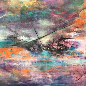 Peinture intitulée "La Croix du sud" par Catherine Lesueur (C.Lesueur), Œuvre d'art originale, Acrylique