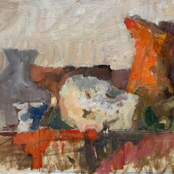 Pintura intitulada "Ruins" por Ekaterina Belukhina, Obras de arte originais, Óleo Montado em Armação em madeira