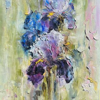 绘画 标题为“Irises 1” 由Alexandra Laskina, 原创艺术品, 油