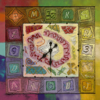 Pintura intitulada "Abbreviations of wo…" por Tomasz, Obras de arte originais, Acrílico