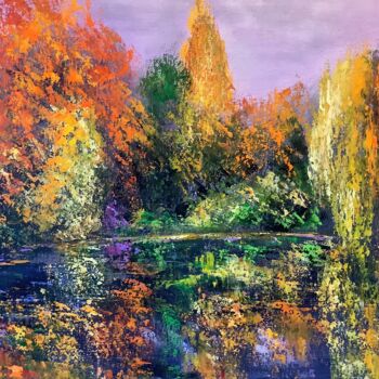 Peinture intitulée "Un automne chez lui" par Anne Vignau, Œuvre d'art originale, Acrylique