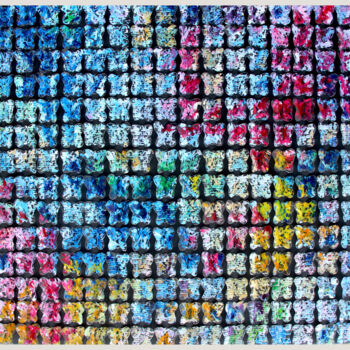 Pintura titulada "Composition 6" por Jan Raats, Obra de arte original, Acrílico