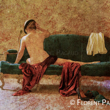 Photographie intitulée "La Femme au Sofa n°1" par Florent Pacaud, Œuvre d'art originale, Photographie manipulée