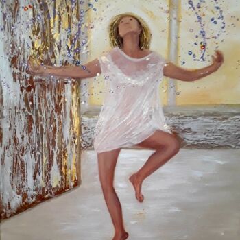 Pittura intitolato "Let's dance" da Alla Kosteleckaya, Opera d'arte originale, Acrilico Montato su Telaio per barella in leg…