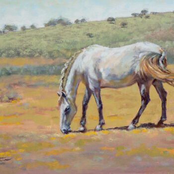 绘画 标题为“Caballo blanco” 由Eduardo Carpintero García, 原创艺术品, 油