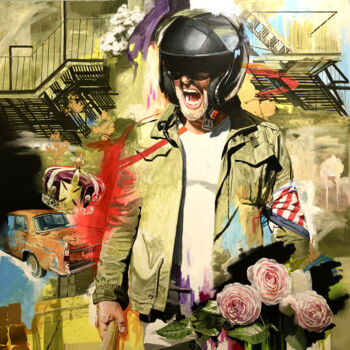 Ζωγραφική με τίτλο ""That's the way"" από Franck Lloberes, Αυθεντικά έργα τέχνης, Ακρυλικό Τοποθετήθηκε στο Ξύλινο φορείο σκ…