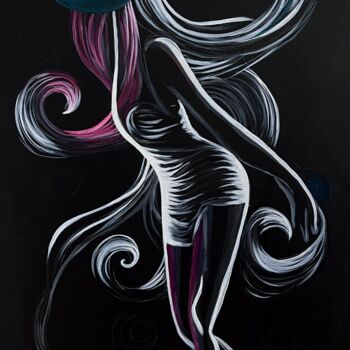 Malerei mit dem Titel "The universe" von Elena Petunina, Original-Kunstwerk, Acryl Auf Keilrahmen aus Holz montiert
