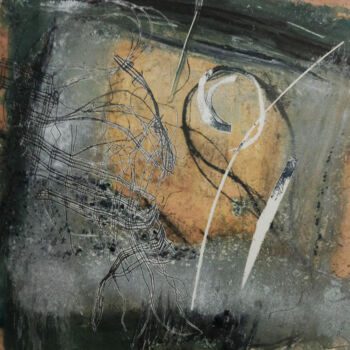 Printmaking titled "Mundo Interior" by Waisburd, Original Artwork, Monotype Mounted on Cardboard