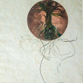 Printmaking titled "Arbul" by Waisburd, Original Artwork, Monotype Mounted on Cardboard