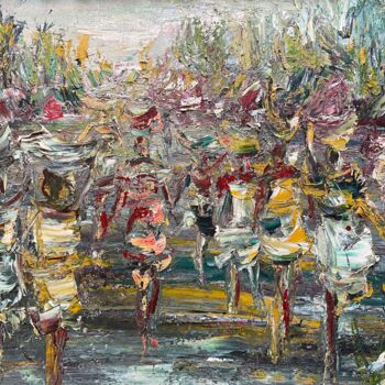 Pintura titulada "African Women Farme…" por Bob Usoroh, Obra de arte original, Oleo