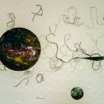Printmaking titled "Manantial" by Waisburd, Original Artwork, Monotype Mounted on Cardboard