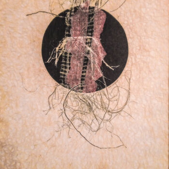 Printmaking titled "Tu y Yo" by Waisburd, Original Artwork, Monotype Mounted on Cardboard