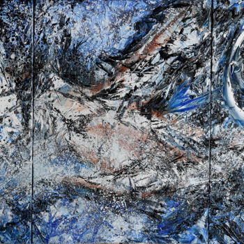 Painting titled "ABSTRACT septembre…" by Yann Pelcat, Original Artwork, Oil