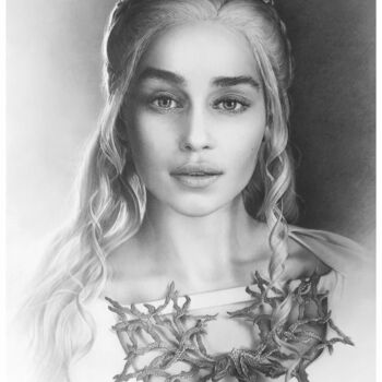 Tekening getiteld "Daenerys Targaryen" door Andriy Markiv, Origineel Kunstwerk, Grafiet