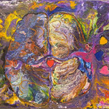 Peinture intitulée "psychedelic improvi…" par Younes Sari, Œuvre d'art originale, Acrylique