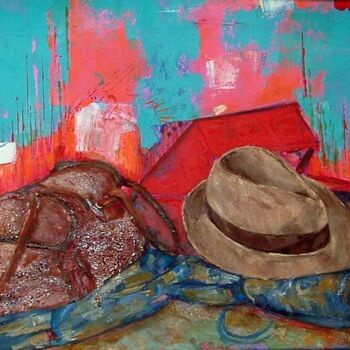 Peinture intitulée "nature morte au cha…" par Younes Sari, Œuvre d'art originale, Huile