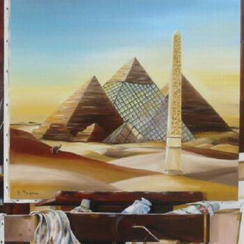 Pintura intitulada "L'Art et l'Ecrit" por Dominique Pineau, Obras de arte originais