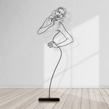 Sculpture titled "Raffinatezza" by Giancarlo Morandi, Original Artwork, Wire