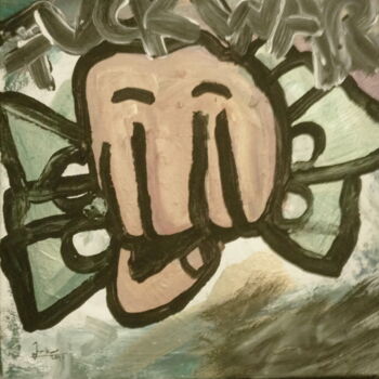 Schilderij getiteld "BLOOD MONEY" door Skylor Timeless, Origineel Kunstwerk, Acryl