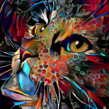 Digital Arts με τίτλο "Alreina, cat" από L.Roche, Αυθεντικά έργα τέχνης, 2D ψηφιακή εργασία