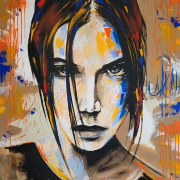 Peinture intitulée "Clara" par Sébastien Klein, Œuvre d'art originale, Huile Monté sur Châssis en bois