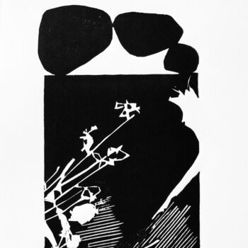 Printmaking titled "Intemporalité, au c…" by Christine Guichard, Original Artwork, Xylography