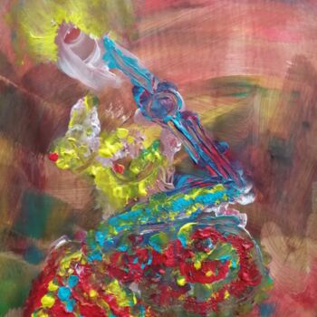 Peinture intitulée "au réveil" par Nancy Krief, Œuvre d'art originale, Acrylique