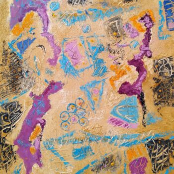 Painting titled "Caos 8" by Janna Shulrufer, Original Artwork, Oil